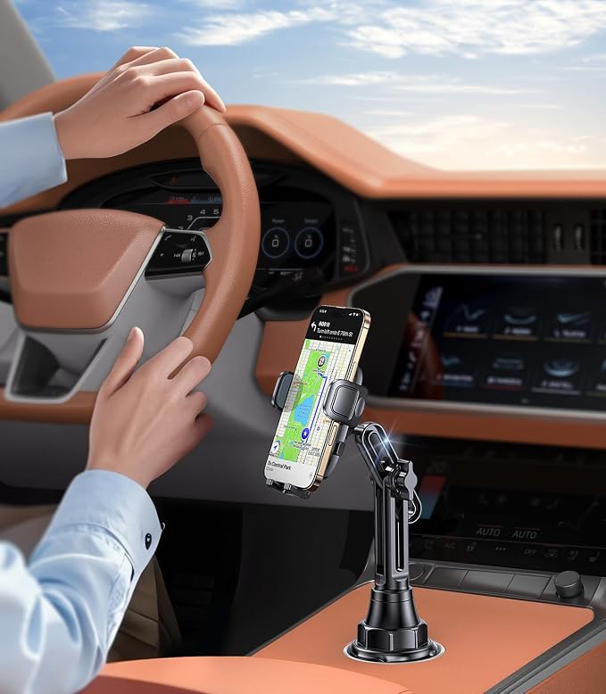 Cup Holder Phone Holder for Car Phone Holder Cup Holder Phone Mount【Ultra Stable & Never Shake】Phone Holders for Your Car Cupholder Cell Phone Car Mount for iPhone 17 16 All 4"-7" Smartphones