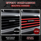 28 Pcs Car Interior Accessories Including 20 Pcs Car Air Conditioner Decoration Strip 4 Non Slip Silicone Car Cup Coaster 4 Car Tire Valve Stem Caps for Most Cars SUVs Trucks(Red)