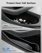 2026 Upgrade Door Side Storage Box for Tesla Model Y Juniper, [Rear Door Emergency Pull Cord & Waterproof & Dustproof] 1:1 Fit Door Pocket Organizer for Tesla Model Y Accessories 2025 2026