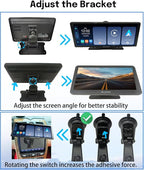 Portable Wireless CarPlay Screen for Car, Apple CarPlay & Android Auto Touch Screen Car Stereo with Bluetooth, BT Music, Navigation, Car Record for Vehicles (11.26 Inch)