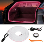 Car LED Strip Lights - Trunk Cargo Ambient Lighting, Pink 10000K, 118.11 inches Flexible Cuttable LED Light Strip, Easy Install, Waterproof, Universal Fit for Car Trunks, SUVs, and Vans