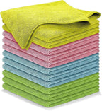 Premium 300GSM Microfiber Cleaning Cloth - 12.5"x12.5" High Performance - 1200 Washes, Ultra Absorbent Microfiber Towels for Cars Undercarriage, Rims & Engine Bay Cleaning - Microfiber Cloth