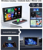 [8 CORE 4G+64G] for Toyota Sienna 2011-2014 Car Radio with Wireless Carplay/Android Auto, 9 Inch Android 15 IPS Touch Screen Car Stereo, Bluetooth, GPS, 5G WiFi, SWC, DSP+HD Backup Camera