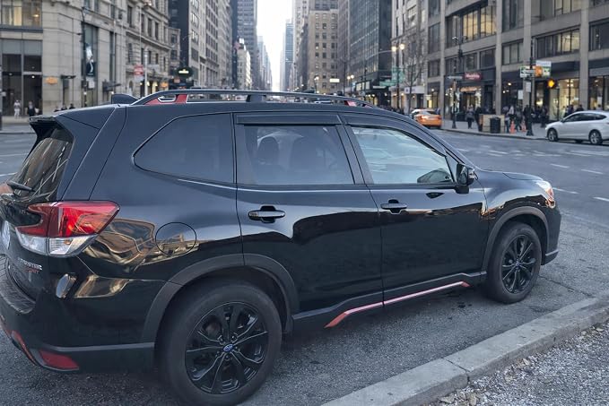 2019-2024 Tape-On Rain Guards for Subaru Forester Side Window Visor Deflectors, SK Premium Sport Limited Touring, Durable Tinted Vent Shades 2020 2021 2022 2023