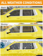 in-Channel Window Rain Guards Fit for Chevy Tahoe/Cadillac Escalade/GMC Yukon 2021-2026 Rain Guard Extra Durable Window Deflectors Vent Visors Vent Shades Exterior Car Accessories-4pcs
