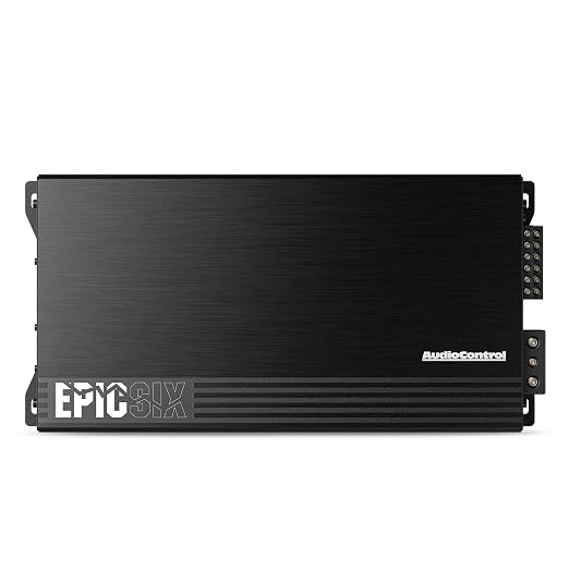 EPICSIX 6-Channel 1200W RMS Digital Class D Full-Range Car Audio Amplifier, Compact High-Power, High/Low Pass Crossover, RCA Line Level Inputs for Aftermarket Radios, Smart Protection