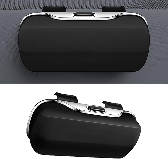 Sunglasses Holder for Car Sun Visor, Protective Automotive Eyeglasses Storage Case Hanger, Car Sunglass Holder Suitable for Truck and Sedan to Place Sunglass (Black)