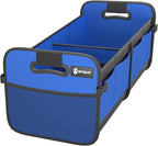 Trunk Organizer for Car - 70L Collapsible Car Storage with 11 Pockets & Reinforced Handles, SUV Trunk Organizers for Grocery Cargo(Blue)