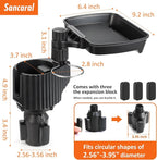 Car Large Cup Holder Expander, 3-in-1 Cupholder Extender with Swivel and Detachable Snack Food Tray Table for Eating, Travel Essentials for Road Trips for Driver. Model A