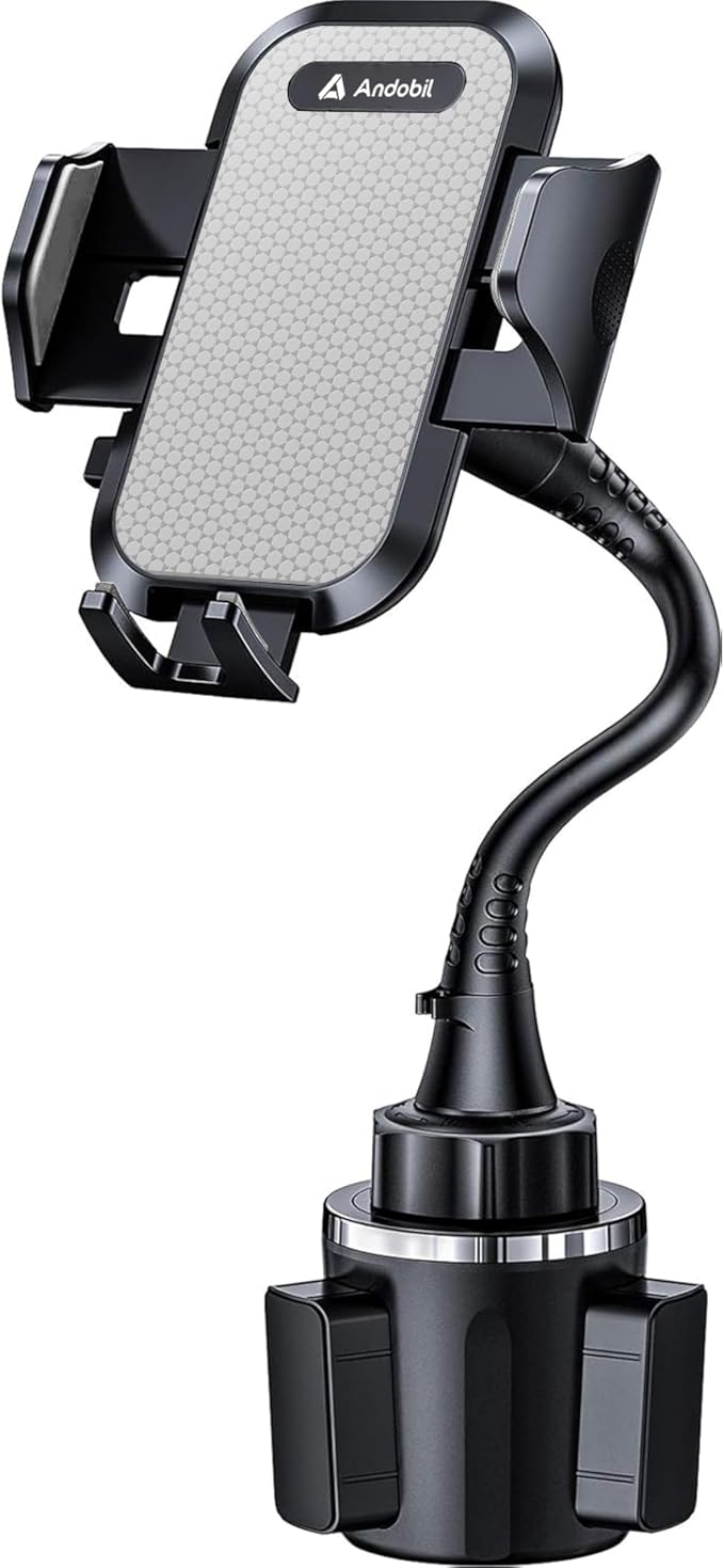 Upgraded, Solidest 15in Cup Phone Holder for Car, Stable & Adjustable, Long Gooseneck Car Phone Holders for Your Car Truck Fit for iPhone 17 Pro Max 16 15 14 13 Pro Max, Grey