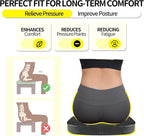 Car Seat Cushion - Comfort Memory Foam Seat Cushion for Car Seat Driver, Tailbone (Coccyx) Pain Relief, Car Seat Cushions for Driving (Black)