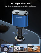 【Upgraded】 Retractable Car Charger 4 in 1, Fast Car Phone Charger with Cord 2.6ft, USB C and Apple Car Charger Adapter, Compatible with iPhone 17/16/15/15 Pro Max/14/13/12/11, Galaxy, Pixel