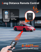 Car Anti-Theft Vibration Alarm, 108dB Automobile Vibration Sound & Light Alert, Wireless Remote Car Alert Automotive Warning Interior Safety Light