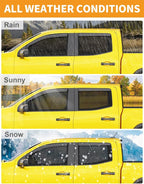 in-Channel Window Rain Guards Fit for Chevy Colorado/GMC Canyon Crew Cab 2023 2024 2025 2026 Rain Guards Extra Durable Side Window Deflectors Visors Truck Vent Visors Shades Car Accessories