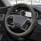 Car Steering Wheel Cover, Steering Wheel Accessories, Universal 15 Inch Microfiber Breathable LCE Silk, Car Accessories Breathable Anti-Slip Protector Universal for SUV Sedan Truck (Gray)