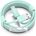Car iPhone Carplay Cable, Car Charger Cord, USB A to Lightning Cable Fast Charging & Data Transfer for iPhone 14/13/12/11 Pro Max XR XS X 8 7 6 Plus SE Tangle-Free,3ft Green
