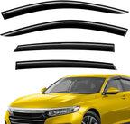 Extra Durable Window Deflectors Tape-On Window Visors Rain Guards Fit for Honda Accord 2018-2022, Sun Visors, Wind Vent for Shades, Exterior Car Accessories - 4pcs. AG0183