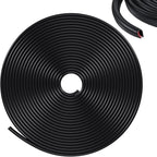 32Ft(10M) Door Edge Guards Car Door Edge Guards U Shape Car Door Protector Rubber Seal Door Guard Internal Double Sided Tape (No Glue Required), Black