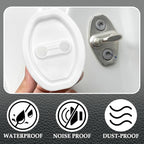 4PCS Upgraded Car Door Latch Guard Cover,Silicone Car Door Lock Cover for Car Door Protector and Noise Reduction,Universal Automotive Exterior Accessories (White/4PCS)