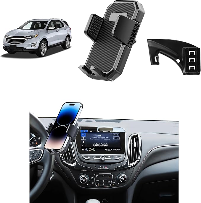 PZK Car Phone Mount for Chevy quinox 2018-2023 Accessories Custom Air Vent | Auto Lock Car Phone Holder Fixed Clip Vent One Button Release Hands Free 360° Rotation Cell Phone Automobile Cradles