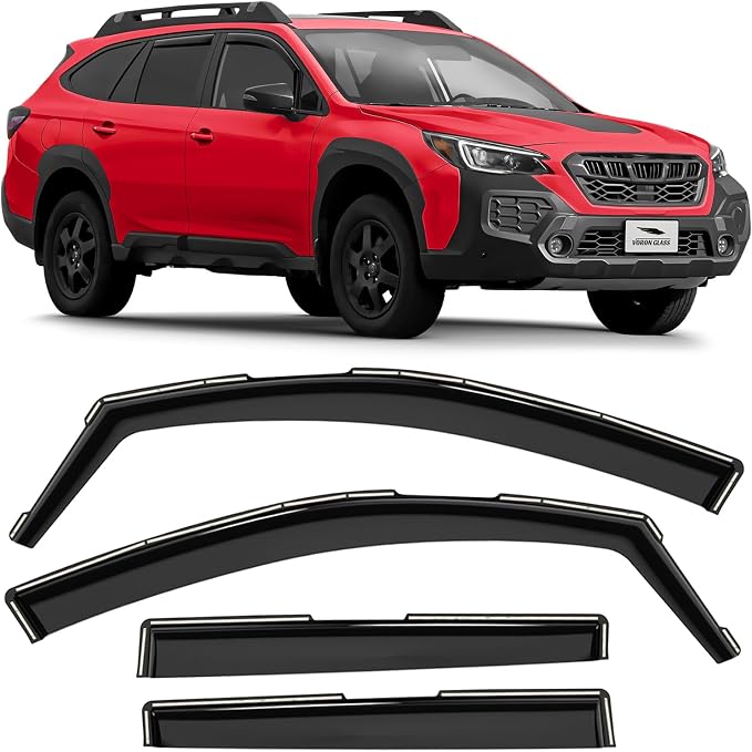 Voron Glass in-Channel Extra Durable Rain Guards for Subaru Outback 2020-2025, Window Deflectors, Vent Window Visors, 4 Pieces - 200890