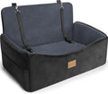 Dog Car Seat for Large Medium Sized Dogs Under 55 lbs, Dog Booster Seat for 2 Small Dogs with Detachable Washable Cover and Cushion, Memory Foam Pet Car Seat with 2 Safety Belts and Storage Pockets