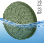 ME.FAN Car Coasters for Cup Holders [4 Pack] - 2.75In Silicone Auto Mug Mats - Universal Non-Slip Recessed Car Interior Accessories Olive Green