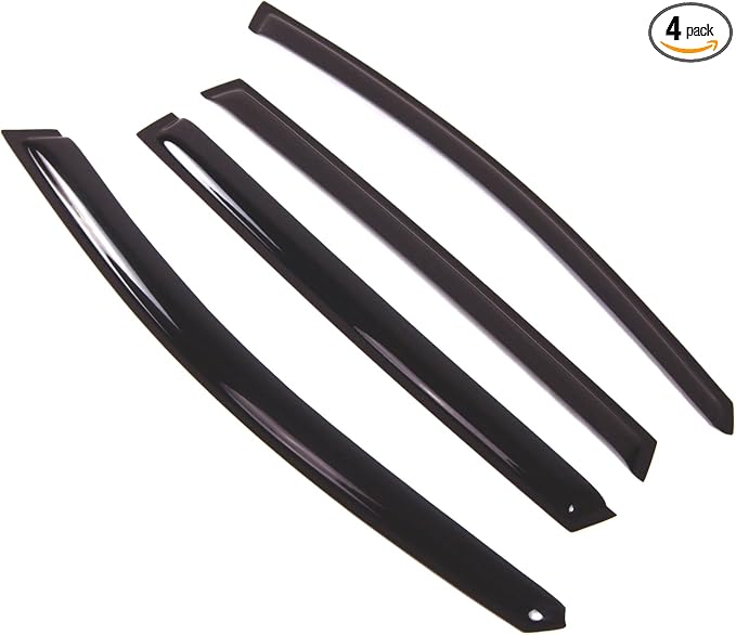 Outside Mount Window Vent Visors Rain Guards Compatible with Subaru B9 Tribeca 2006-2014 | Side Window Wind Deflectors Rain Shields | Smoke Tinted, 4 Pcs Set, DGWV-523