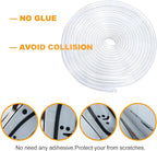 Eytool 5M Clear Door Edge Protectors, Rubber Edge Trim Seal Protector with U Shape Car Protection Door Edge Guard Fit for Most Car (Clear, 16.4FT)