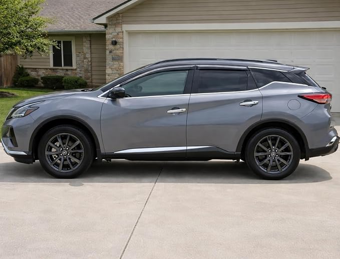 2015-2024 Tape-On Rain Guards for Nissan Murano Side Window Visor Deflectors Extra Thick Vent Shades 2016 2017 2018 2019 2020 2021 2022 2023