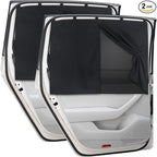 Car Window Shades, 2 PCS Magnetic Double Layer Auto Sun Shade for Side Windows Privacy Full Covers/Half Shade Options Back Car Window Curtains for Baby Protection