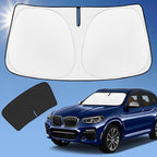 Sun Shade Sunshade for BMW X3 2018-2026 Windshield Shade Sun Cover | 4-Layer Front Window Shade, Custom Fit X3 Base, xDrive28i, xDrive35i, M Sport SUV, 240T Shade Blocks UV Rays, Sun Visor