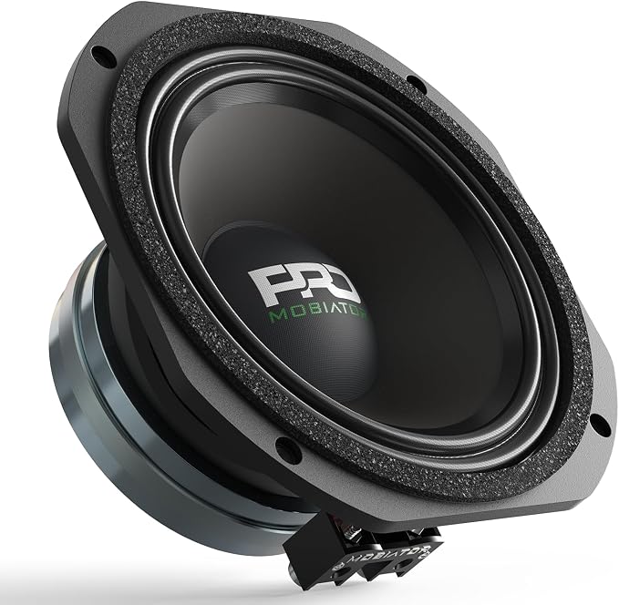 PRO654ND Loudspeaker - 6.5" Midrange Aluminum Basket, Neodymium High Efficiency 1000W Max, 4 Ohms - Premium Quality Audio Door Speakers for Car or Truck Stereo Sound System (MB-PRO654ND)