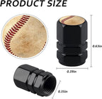 4Pack Baseball Tire Valve Caps Universal Tire Air Cap Valves Stem Covers | Aluminum Alloy Rust-Proof Valve Stem Caps,for Auto SUV Truck Motorcycle Bicycle,Baseball Gifts Decor for Women Men Drivers