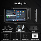 9'' Carplay Screen with Net-Flix YouTube and 1080P Backup Camera Upgraded Android Auto Screen Portable AI Magic Video Box Built-in Apps Voice Control Car GPS for iOS 10+ Android 11+