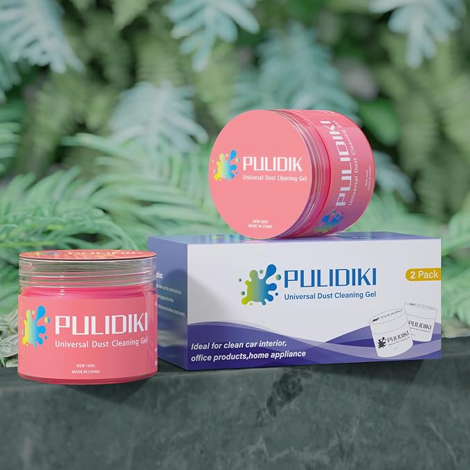 Car Cleaning Gel Car Cleaning Putty Car Putty Auto Detailing Tools Car Slime Cleaner Dust Cleaning Gel for Car Interior Cleaner Car Cleaning Supplies Car Accessories Pink (2Pack)