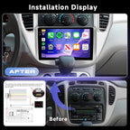 4G+ 128G Car Radio for Toyota Highlander 2000-2007, 9 Inch Double Din Car Stereo with Wireless Carplay and Android Auto Mirror Link, Bluetooth WiFi GPS Navigation SWC Backup Camera EQ FM/RDS