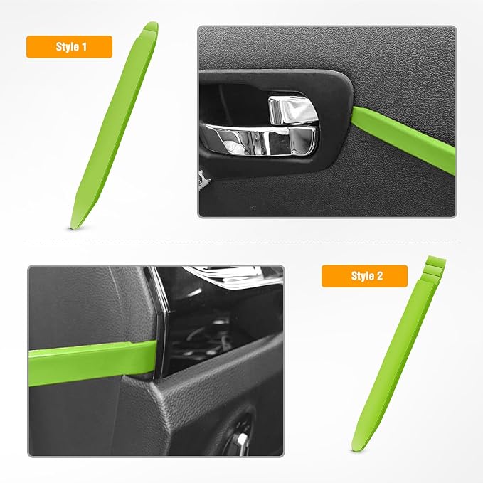 5PCS Auto Trim Removal Tool Kit No-Scratch Removal Tool Kit for Car Audio Dash Panel Window Molding Fastener Remover Tool Kit-Green