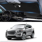 Custom Fit Tucson Windshield Sunshade for Hyundai Tucson 2016 2017 2018 2019 2020 2021 Front Window Shades Cover for Windshield Sun Visor Protector 210T Reflector Blocks UV Rays Cooler Car Accessories