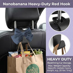2PCS Car Seat Headrest Hook, Cute Bow Stylish Seat Back Purse Handbag Hanger Organizer, Multi-Purpose Auto Backseat Storage Hook Holder for Umbrella Coat Bag, Universal Fit (Dark Blue)