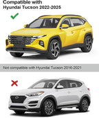 in-Channel Window Rain Guards Fit for Hyundai Tucson 2022 2023 2024 2025 2026 Rain Guards Extra Durable Window Deflectors Visors Vent Visors Vent Shades Car Accessories -4 pcs