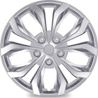 4-Pack Universal Hubcaps Wheel Covers Replacement R16, Steel Wheel Rim Cover for Most Cars Trucks Sedans SUV, 16" 16 in Hub Caps (Silver Color, 16 inch)