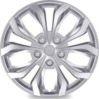 4-Pack Universal Hubcaps Wheel Covers Replacement R14, Steel Wheel Rim Cover for Most Cars Trucks Sedans SUV, 14" 14 in Hub Caps (Silver Color, 14 inch)