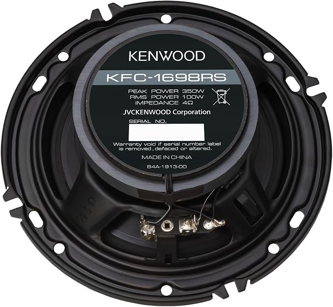 Kenwood KFC-1698RS 6-1/2" 2-Way Car Speakers – 320W Peak Power, Acoustic Sound Harmonizer, Sound Field Enhancer, Easy Installation (Renewed)