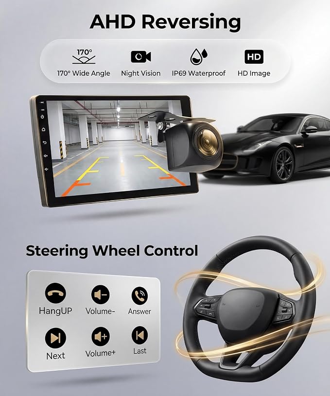 Android Car Radio for Nissan Altima 2008-2012 with Wireless CarPlay Android Auto, 6G+128G 9” Touchscreen Car Stereo Mirror Link GPS Navigation WiFi Bluetooth FM RDS EQ SWC Backup Camera