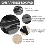 10 Pcs Car Floor Mats Full Set & Sport Leather Steering Wheel Cover 14.5-15 inch, Center Console Cover, Seat Belt Cushion, Cup Holder Coaster, Universal Automobile Interior Sets (Grey)