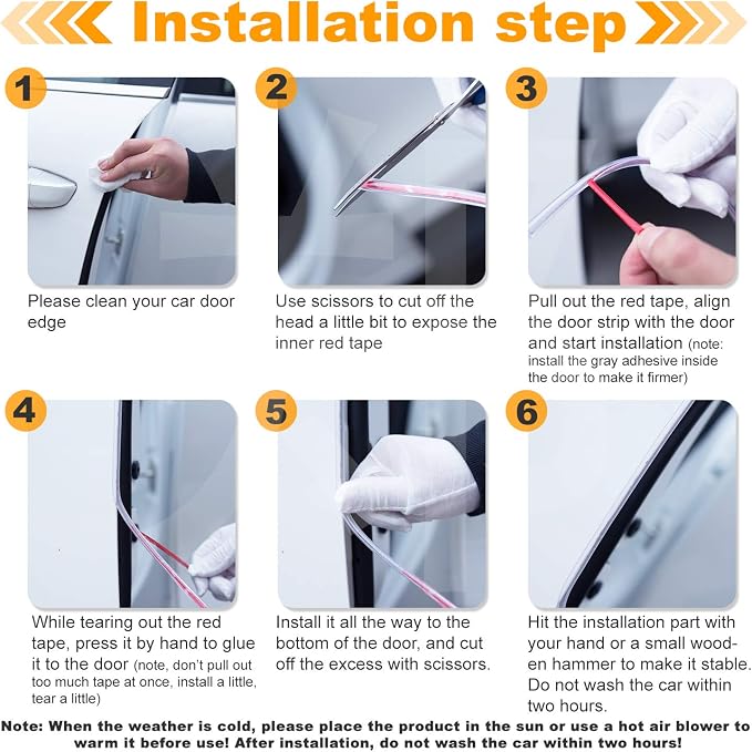 Eytool 5M Clear Door Edge Protectors, Rubber Edge Trim Seal Protector with U Shape Car Protection Door Edge Guard Fit for Most Car (Clear, 16.4FT)