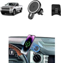 PZK Car Phone Mount for Toyota Tundra 2014-2021 Accessories Custom Air Vent | Magnetic Car Phone Holder with 15W Fast Wireless Charger Hands Free 360° Rotation Fixed Clip Magsafe Cell Phone Cradles