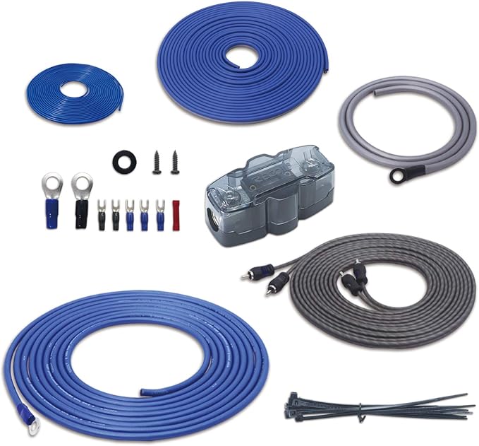 True 4 Gauge Complete CCA Amplifier Wiring Kits with OFC RCA Cable