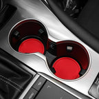 Car Cup Coaster, 4PCS Universal Non-Slip Cup Holders Embedded in Ornaments Coaster, Car Interior Accessories, Lava Orange